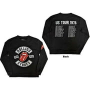 The Rolling Stones Unisex Sweatshirt: US Tour 1978 (Back \u0026 Sleeve Print) (Medium)